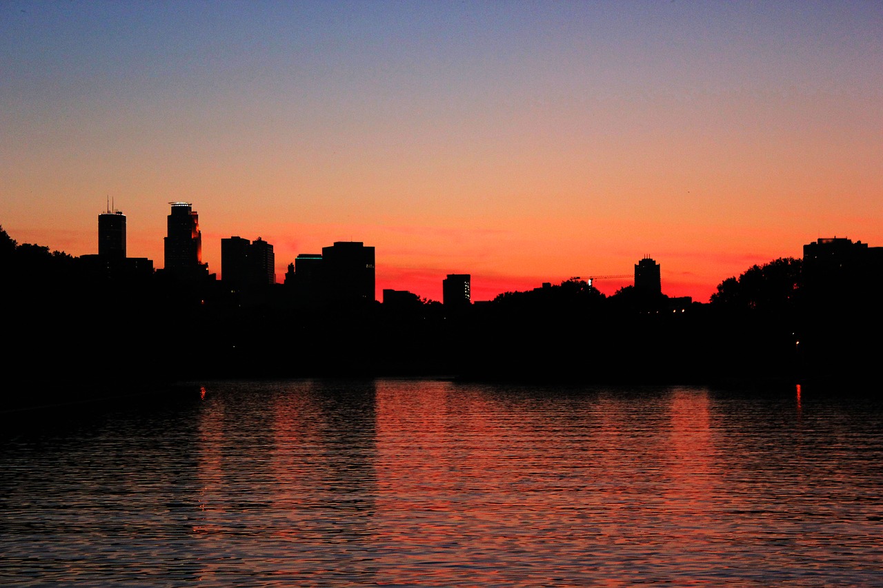 sunset, river, new orleans